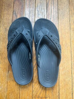 CROCS Black Comfort Flip Flop Sandals